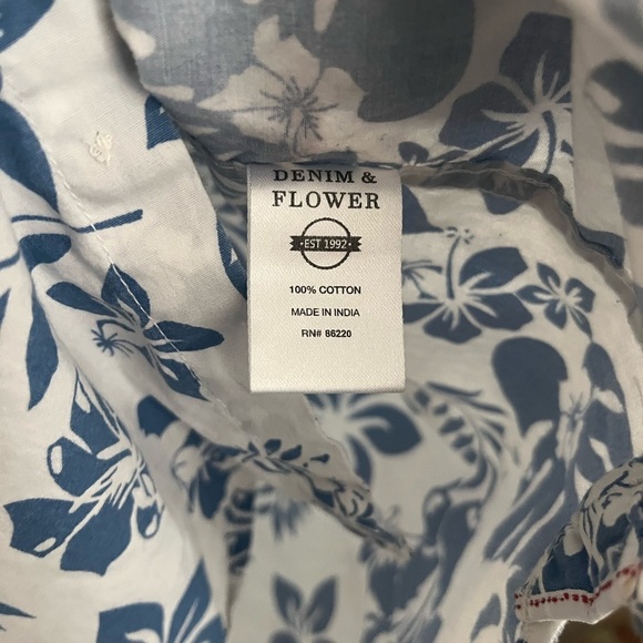 Denim & Flower Ricky Singh Men’s Shirt Size Large - Picture 7 of 10